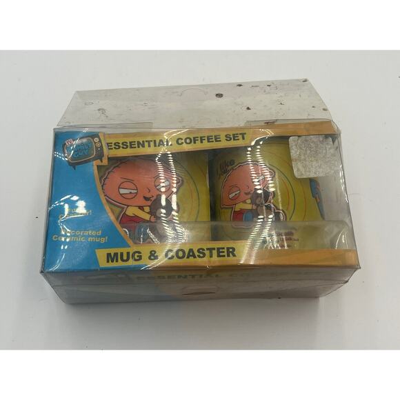 STEWIE FAMILY GUY MUG AND COASTER SET FACTORY PACKAGED Essential Coffee Set - Picture 1 of 11